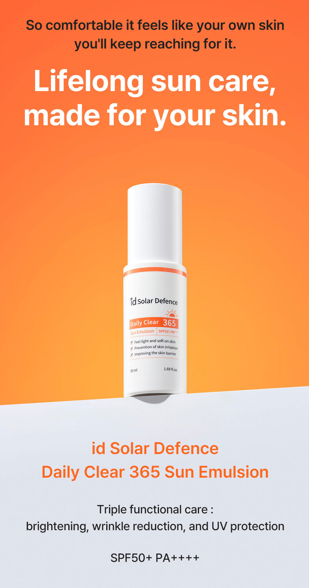 IdPLACOSMETICS ID SOLAR DEFENCE DAILY CLEAR 365 SUN EMULSION SPF50+ 5