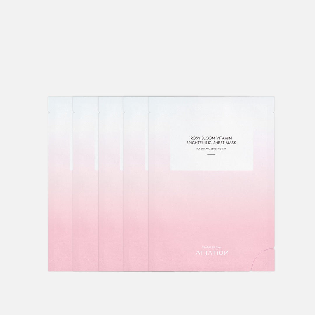 ATTATION Rosy Bloom Vitamin Brightening Sheet Mask 300 g