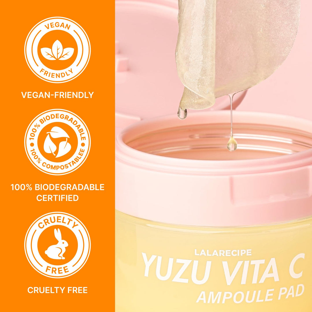 LALARECIPE Yuzu Vita C Ampoule Pad (80pcs) 150ml