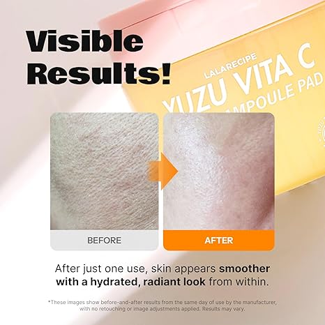 LALARECIPE Yuzu Vita C Ampoule Pad (80pcs) 150ml