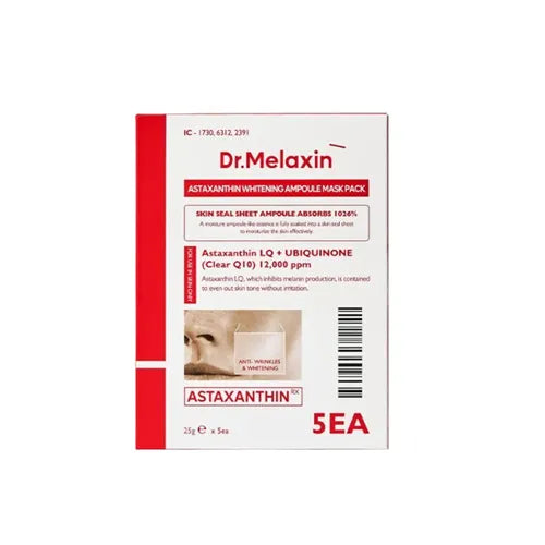 Dr.Melaxin Astaxanthin Whitening Ampoule Mask Pack [25g x 5ea]