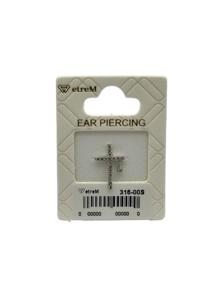 Cross of tears Piercing [Ear] - UJUGLOW