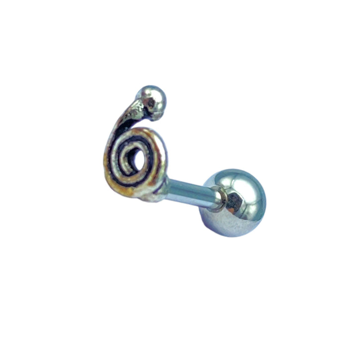 etreM Vintage Tadpole Piercing earring featuring a delicate tadpole design in polished metal, perfect for adding a unique touch to your ear jewelry collection. 