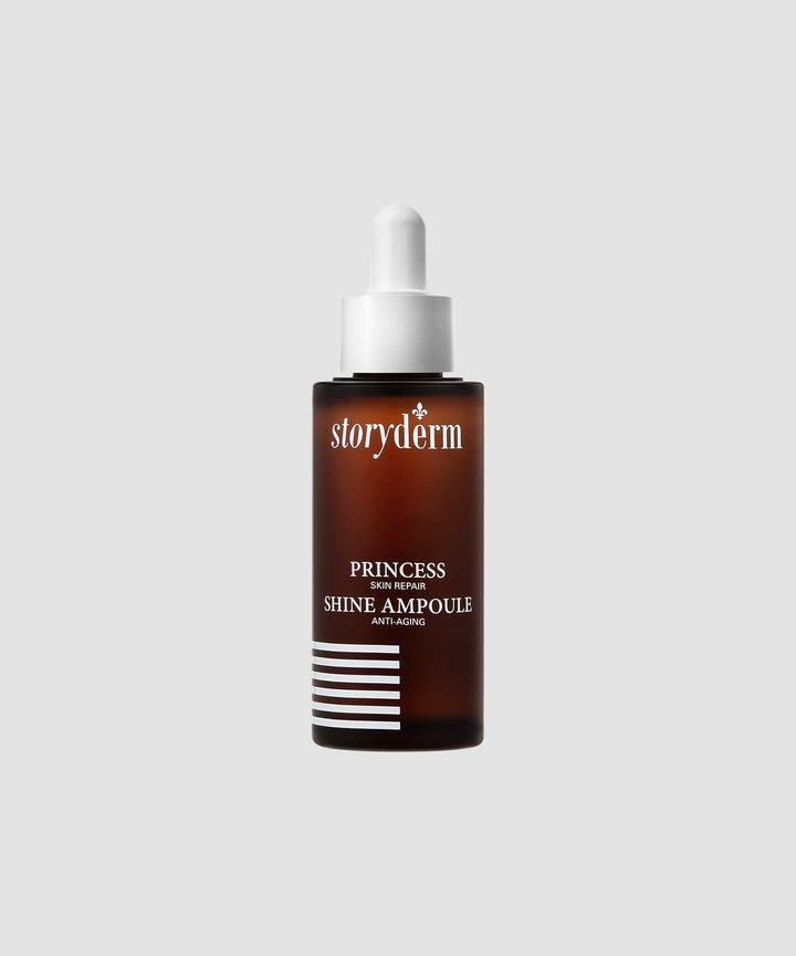 Storyderm Princess Shine Ampoule 30ml – Hydrating and anti-aging serum with jojoba seed oil and macadamia seed oil to enhance skin elasticity and restore damaged skin. 