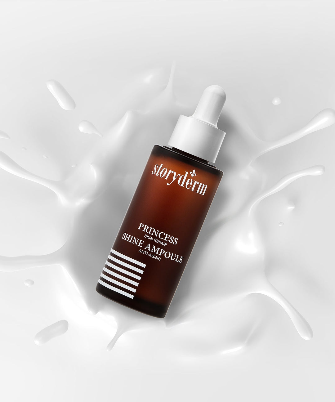 Storyderm Princess Shine Ampoule 30ml – Hydrating and anti-aging serum with jojoba seed oil and macadamia seed oil to enhance skin elasticity and restore damaged skin. 