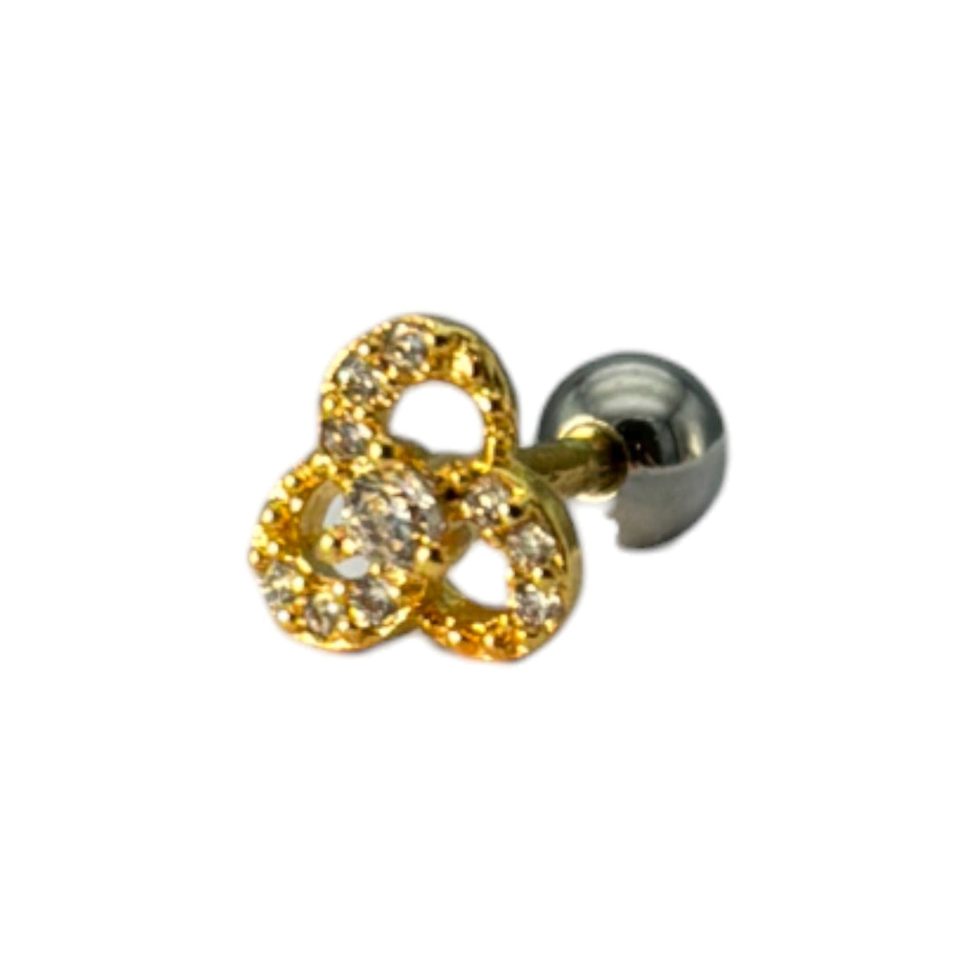 etreM A Tornado Gold Piercing [Ear] - UJUGLOW