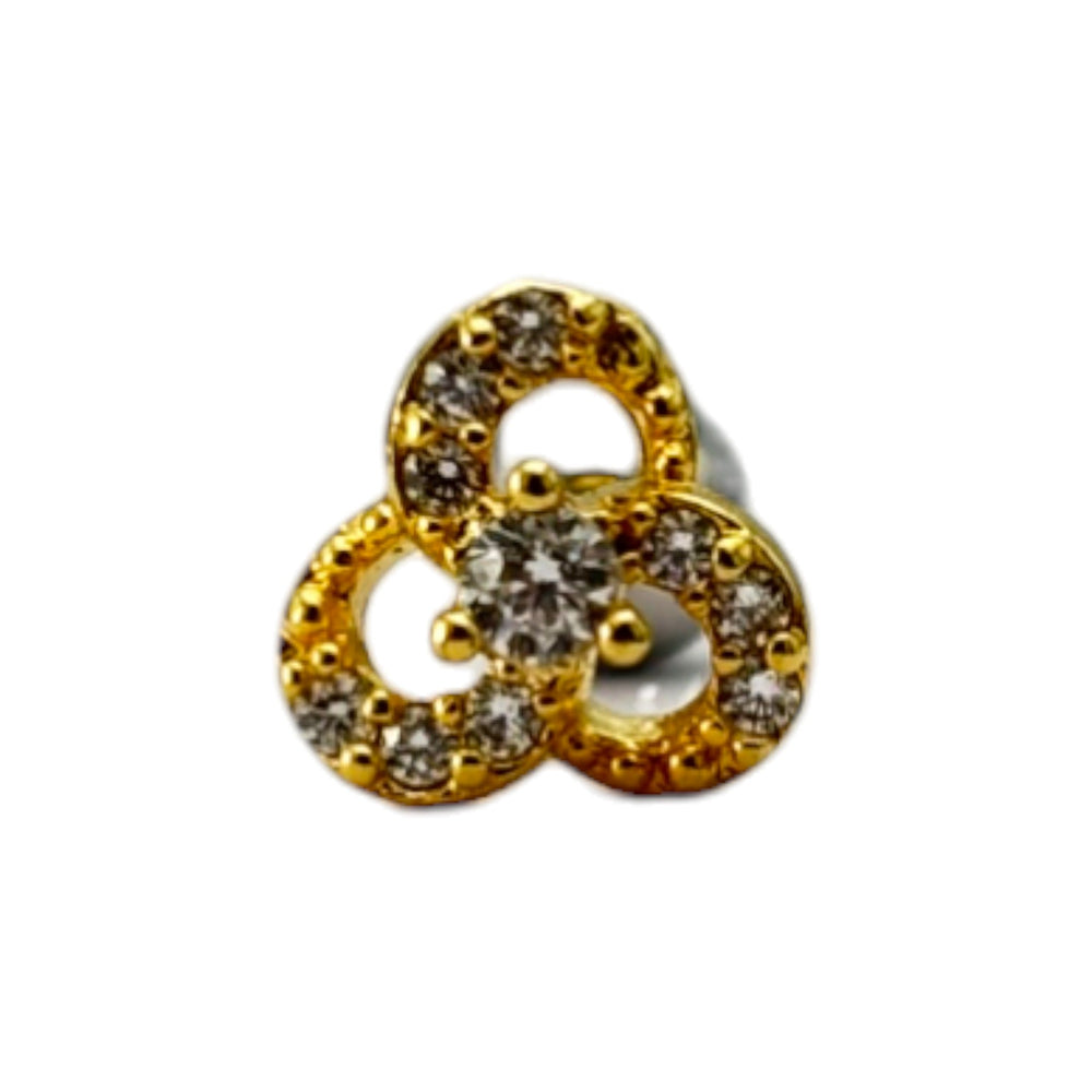 etreM A Tornado Gold Piercing [Ear] - UJUGLOW