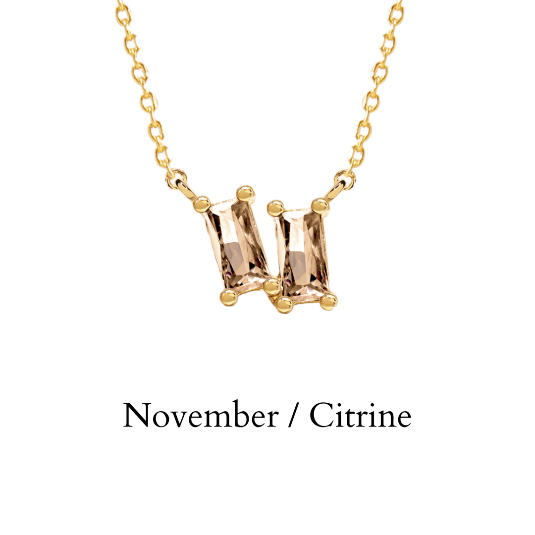 etreM Birth Stone Necklace - UJUGLOW