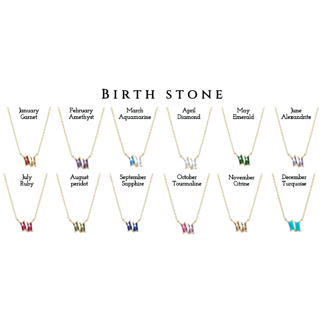 etreM Birth Stone Necklace - UJUGLOW