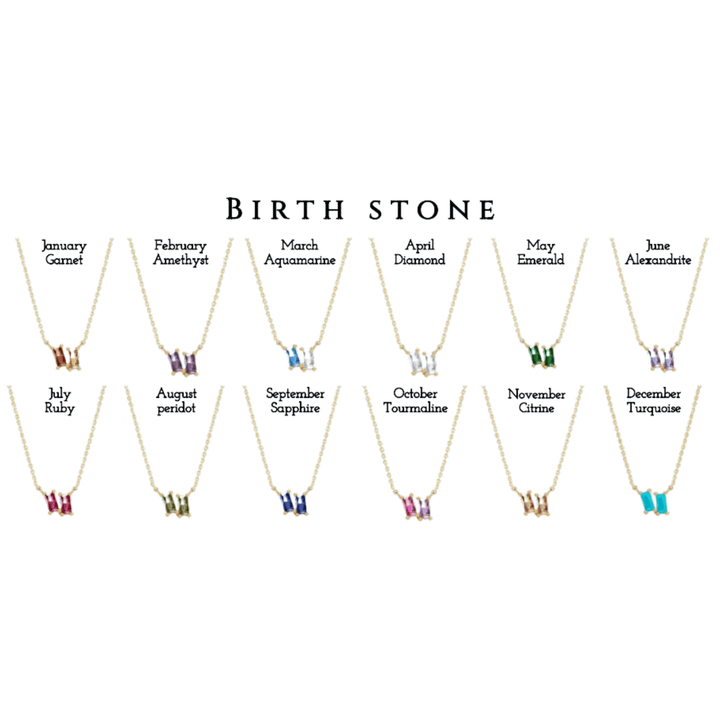 etreM Birth Stone Necklace - UJUGLOW