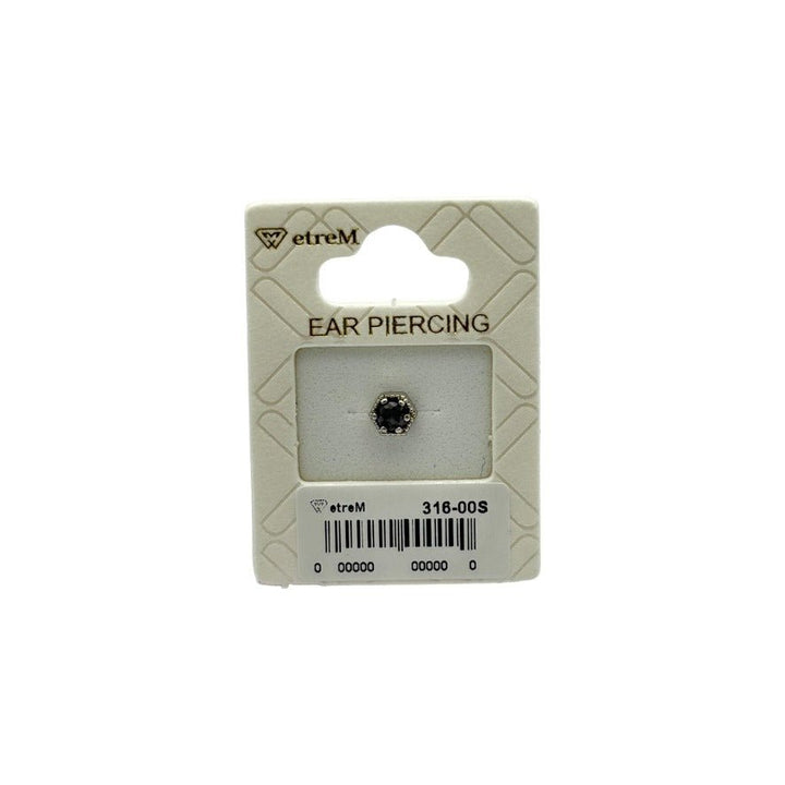 etreM Black Hexagon Piercing [Ear] - UJUGLOW
