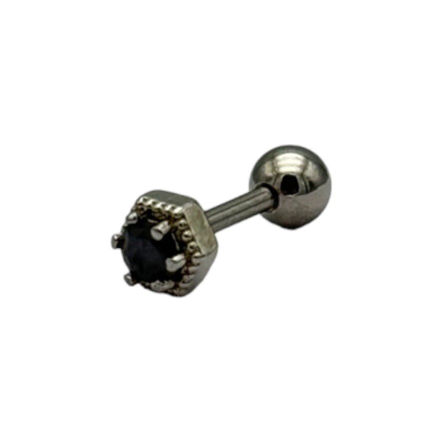 etreM Black Hexagon Piercing [Ear] - UJUGLOW