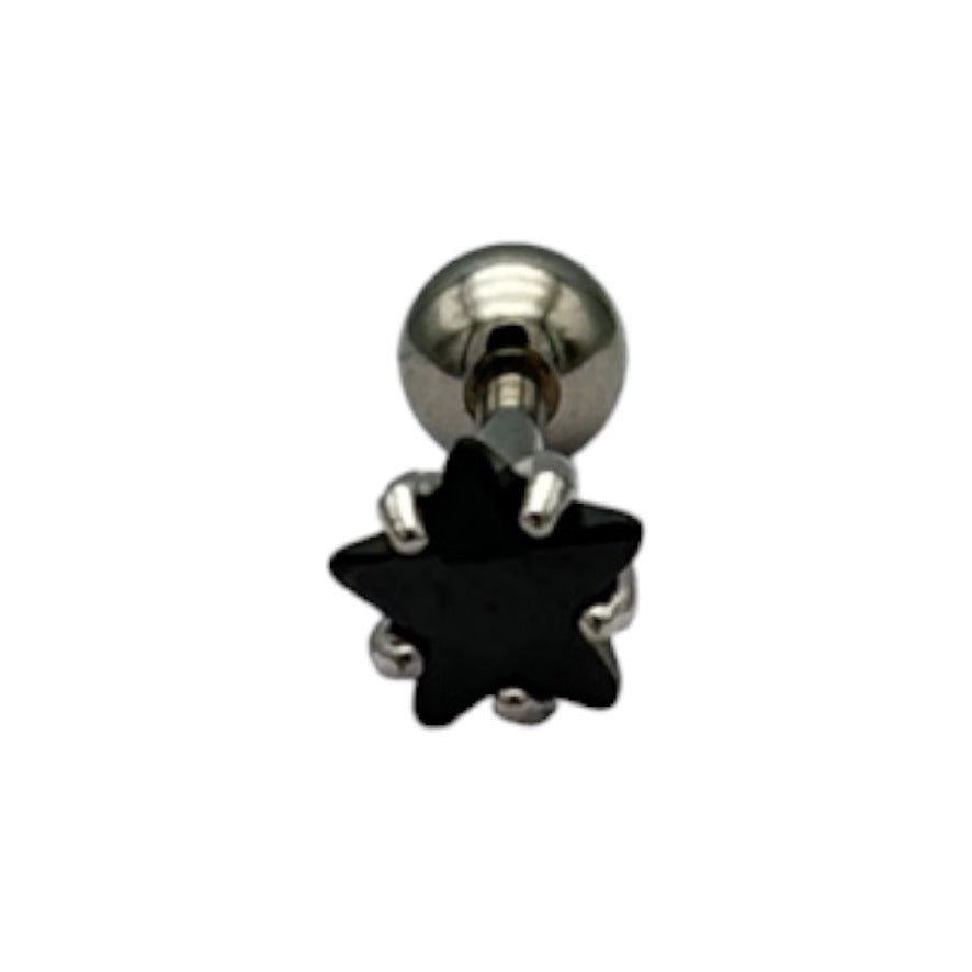 etreM Black Star Piercing [Ear] - UJUGLOW