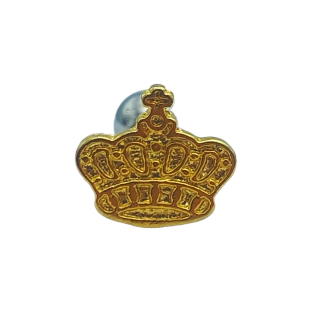 etreM Crown Gold Piercing Made in Korea [Ear] - UJUGLOW