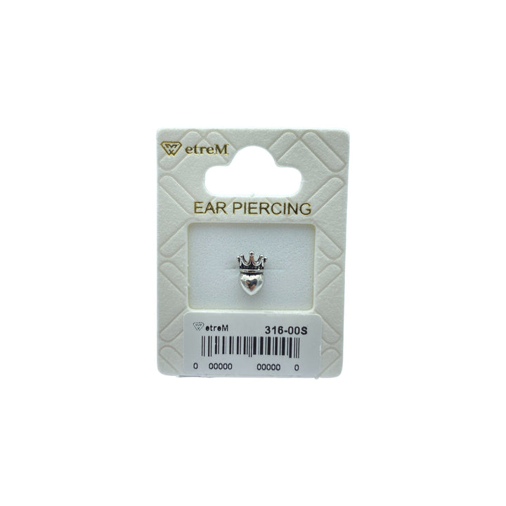 etreM Heart with Crown Piercing [Ear] - UJUGLOW
