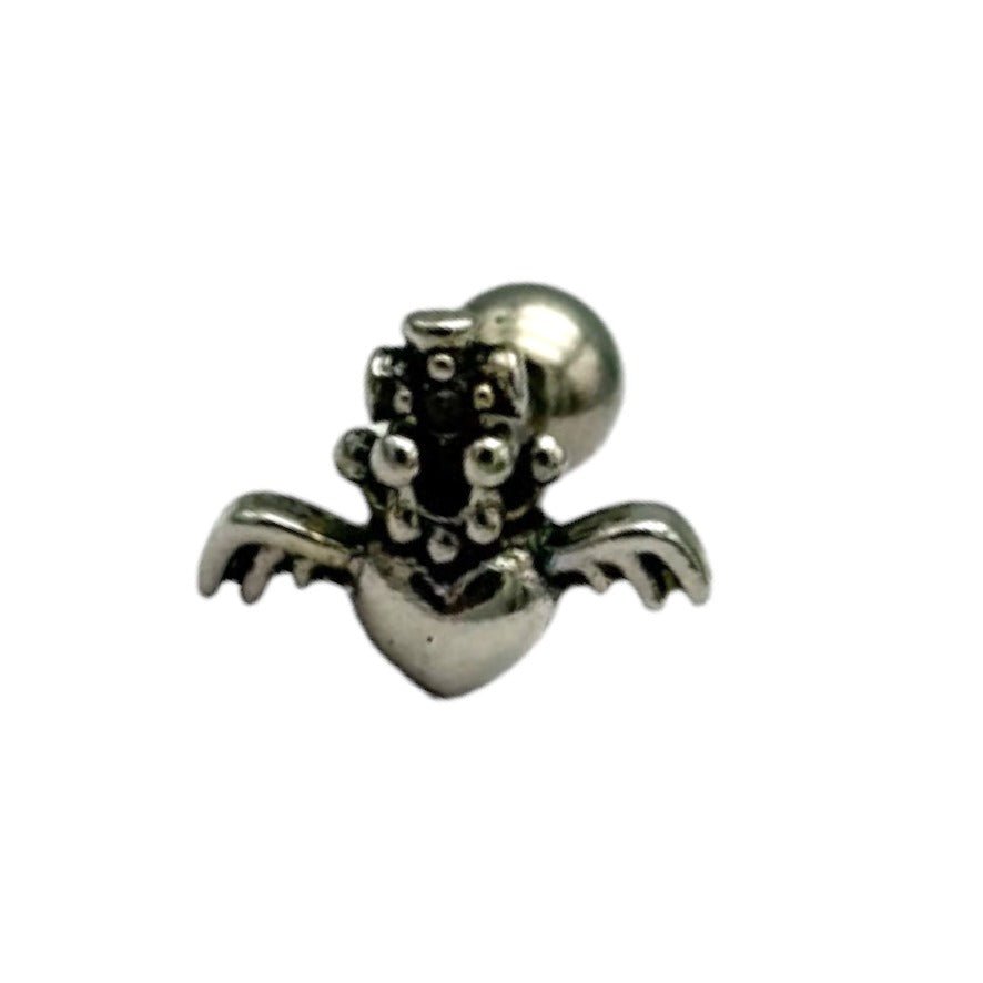 etreM Heart with Wings Piercing [Ear] - UJUGLOW