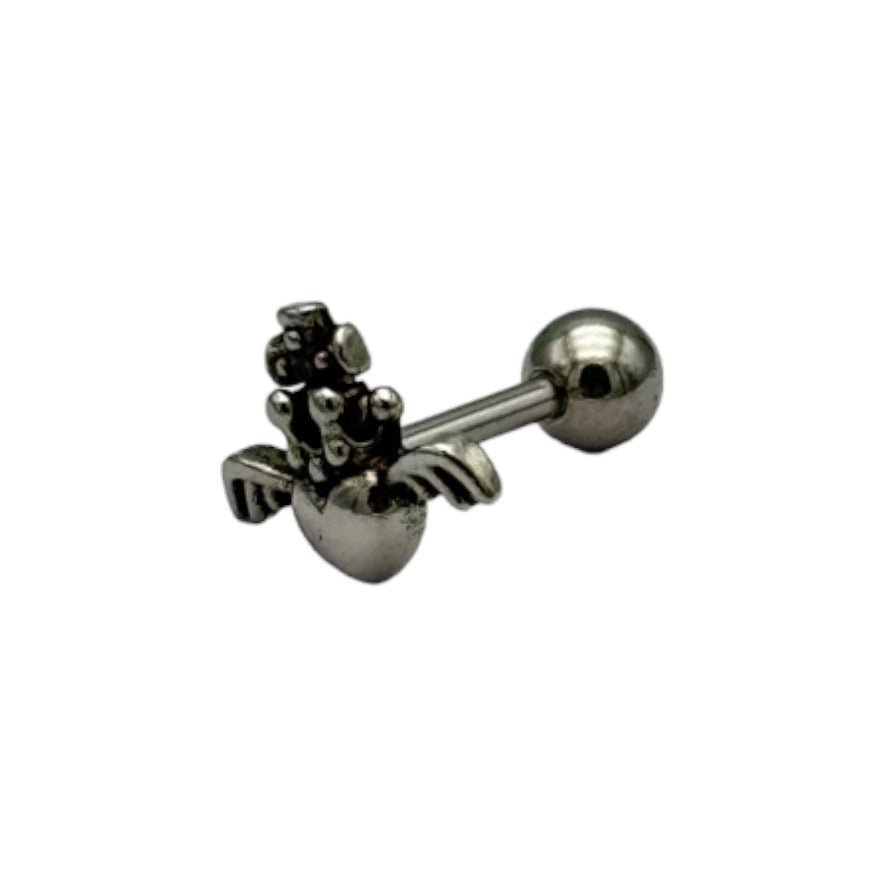 etreM Heart with Wings Piercing [Ear] - UJUGLOW