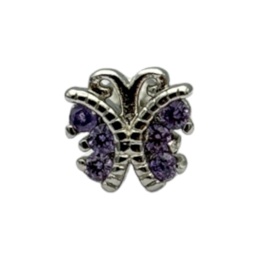 etreM Purple Butterfly Piercing [Ear] - UJUGLOW