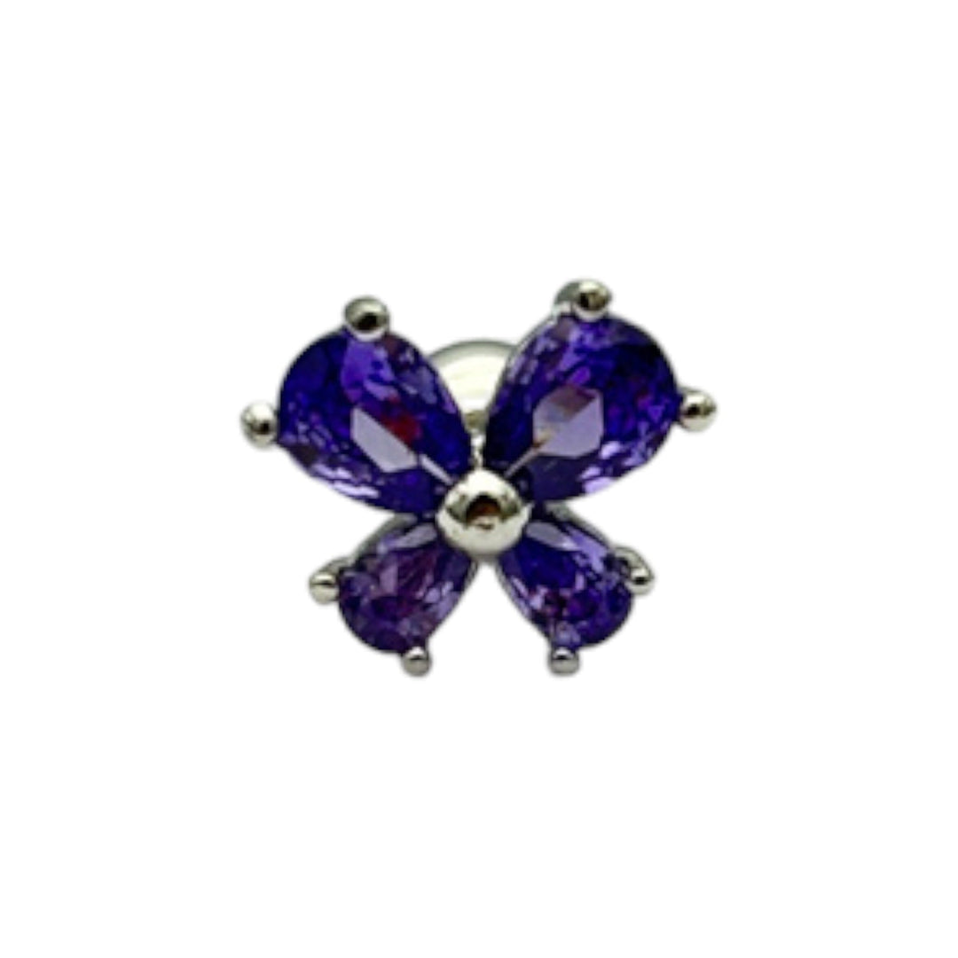 etreM Purple Petals Piercing [Ear] - UJUGLOW