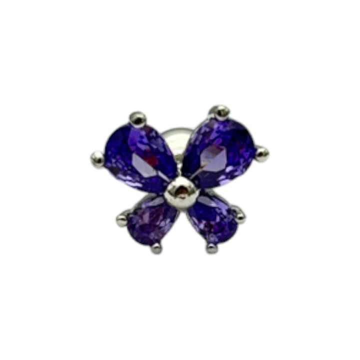 etreM Purple Petals Piercing [Ear] - UJUGLOW