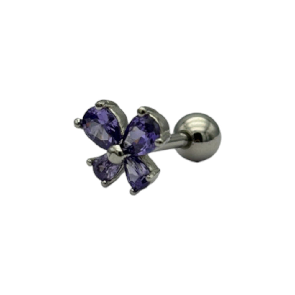 etreM Purple Petals Piercing [Ear] - UJUGLOW