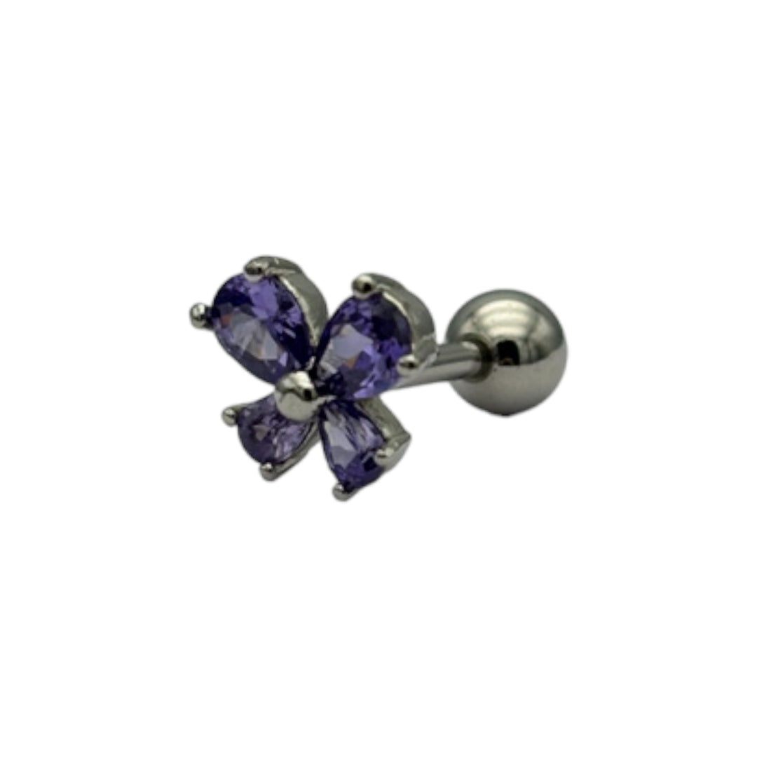 etreM Purple Petals Piercing [Ear] - UJUGLOW