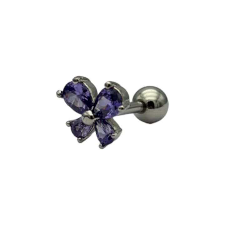 etreM Purple Petals Piercing [Ear] - UJUGLOW