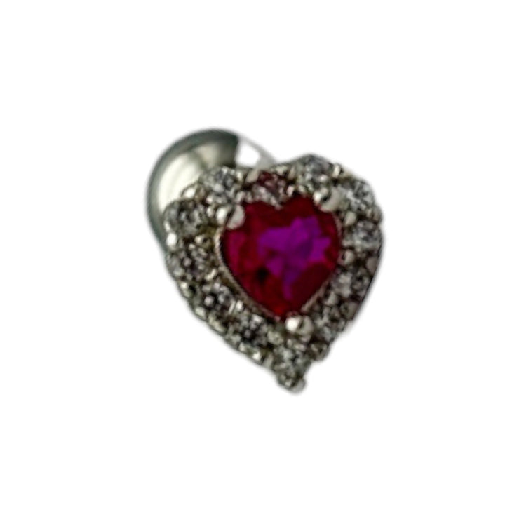etreM Red Heart Piercing [Ear] - UJUGLOW
