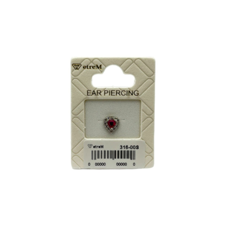 etreM Red Heart Piercing [Ear] - UJUGLOW