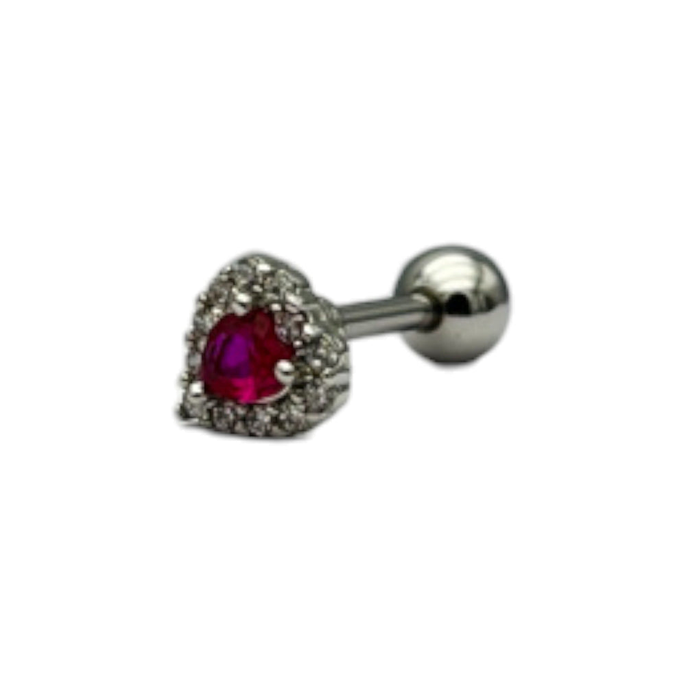 etreM Red Heart Piercing [Ear] - UJUGLOW