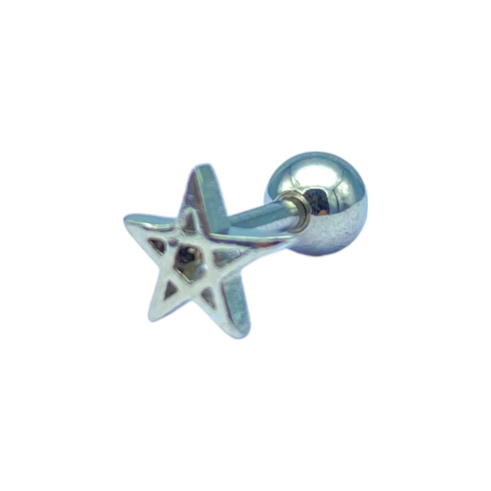 etreM Silver Star Piercing [Ear] - UJUGLOW