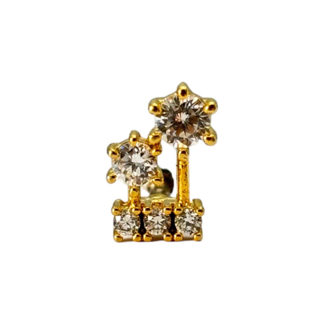 etreM Sunflowers Gold Piercing [Ear] - UJUGLOW