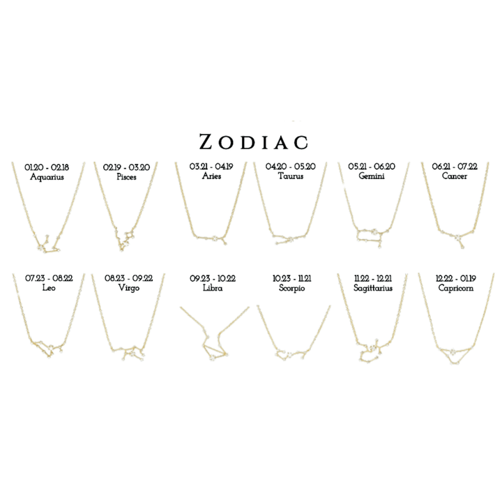 etreM Zodiac Sign Necklace - UJUGLOW
