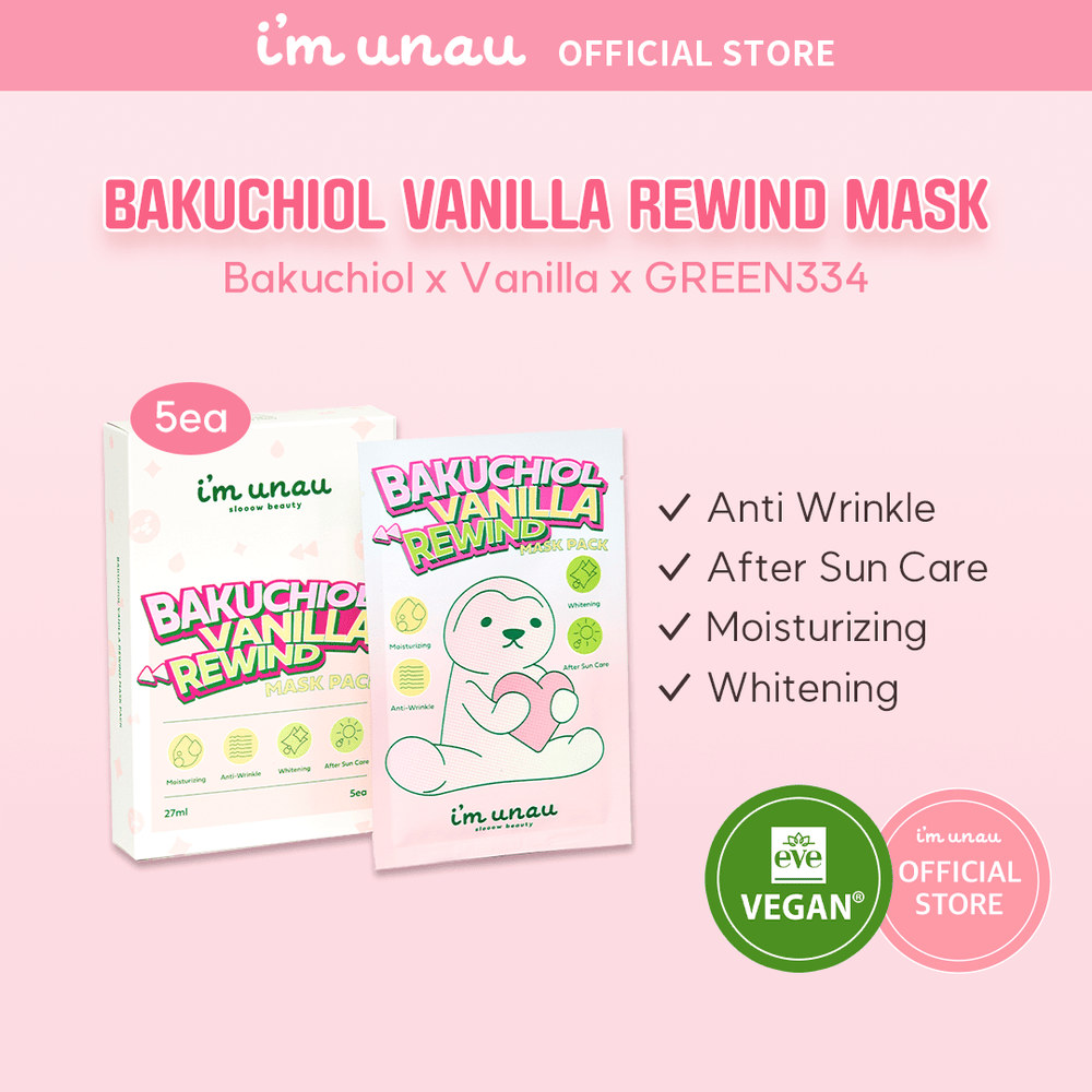 imunau Bakuchiol Vanilla Rewind Mask Pack [27ml x 5ea] - UJUGLOW